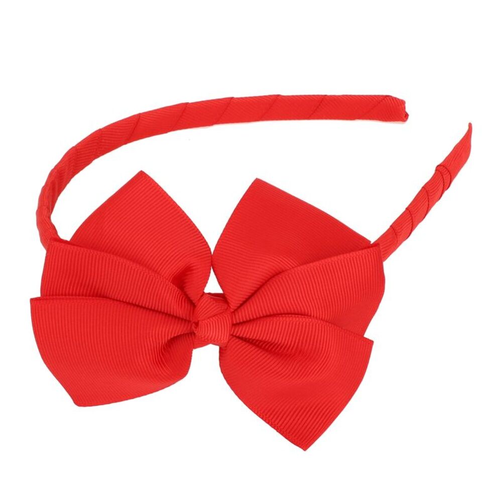 Bow Non-slip Bowknot Headband Red 0.35 Inch Wide